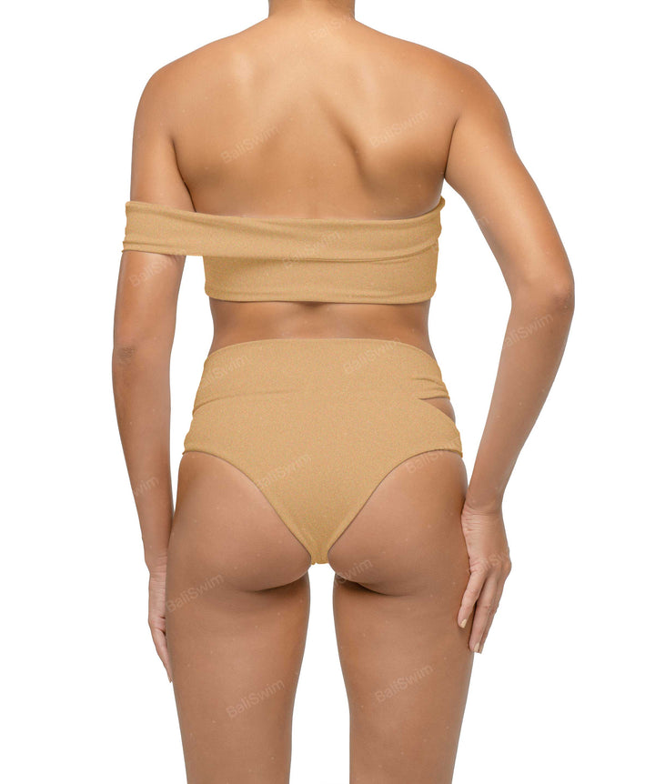 BSWS-T125 Asymetrical Off the Shoulder Bikini Top