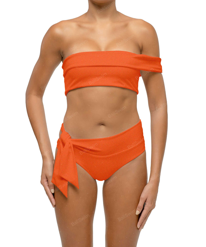 BSWS-T125 Asymetrical Off the Shoulder Bikini Top