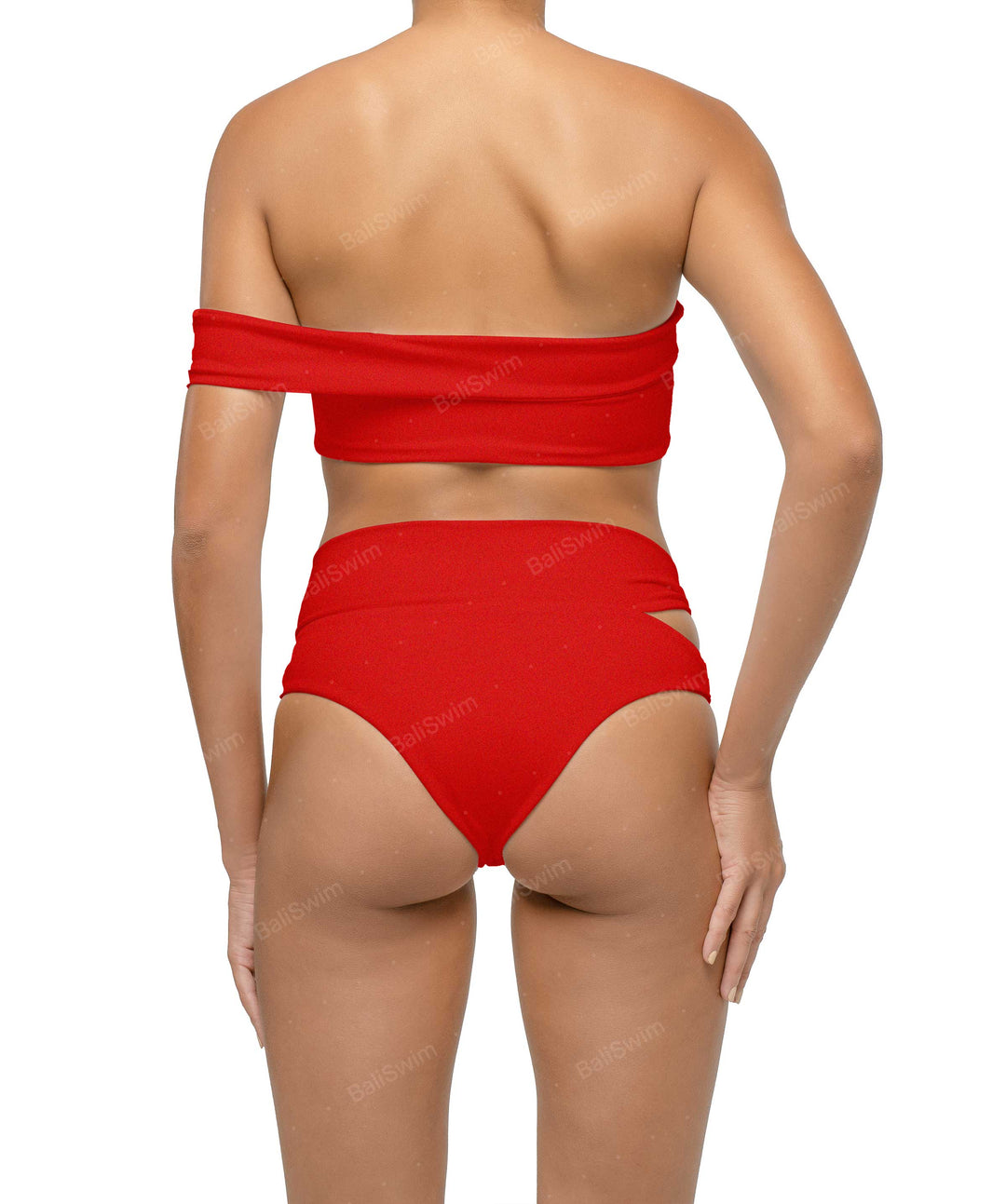 BSWS-T125 Asymetrical Off the Shoulder Bikini Top