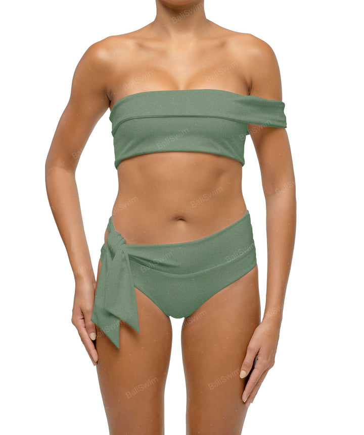 BSWS-T125 Asymetrical Off the Shoulder Bikini Top