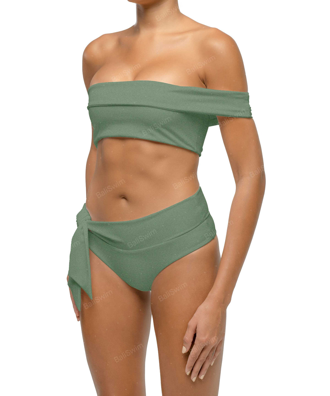 BSWS-T125 Asymetrical Off the Shoulder Bikini Top