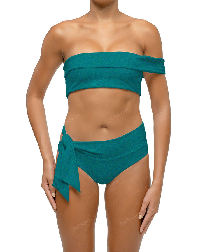 BSWS-T125 Asymetrical Off the Shoulder Bikini Top