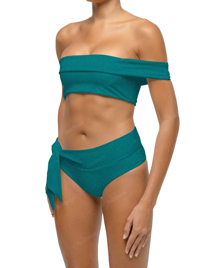 BSWS-T125 Asymetrical Off the Shoulder Bikini Top
