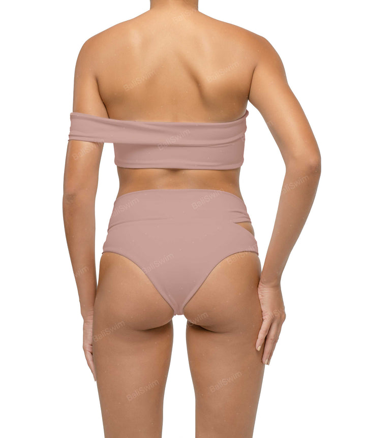 BSWS-T125 Asymetrical Off the Shoulder Bikini Top