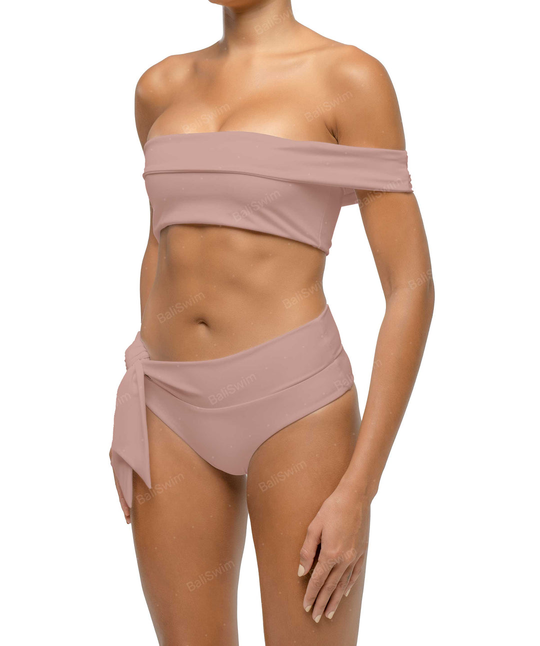 BSWS-T125 Asymetrical Off the Shoulder Bikini Top