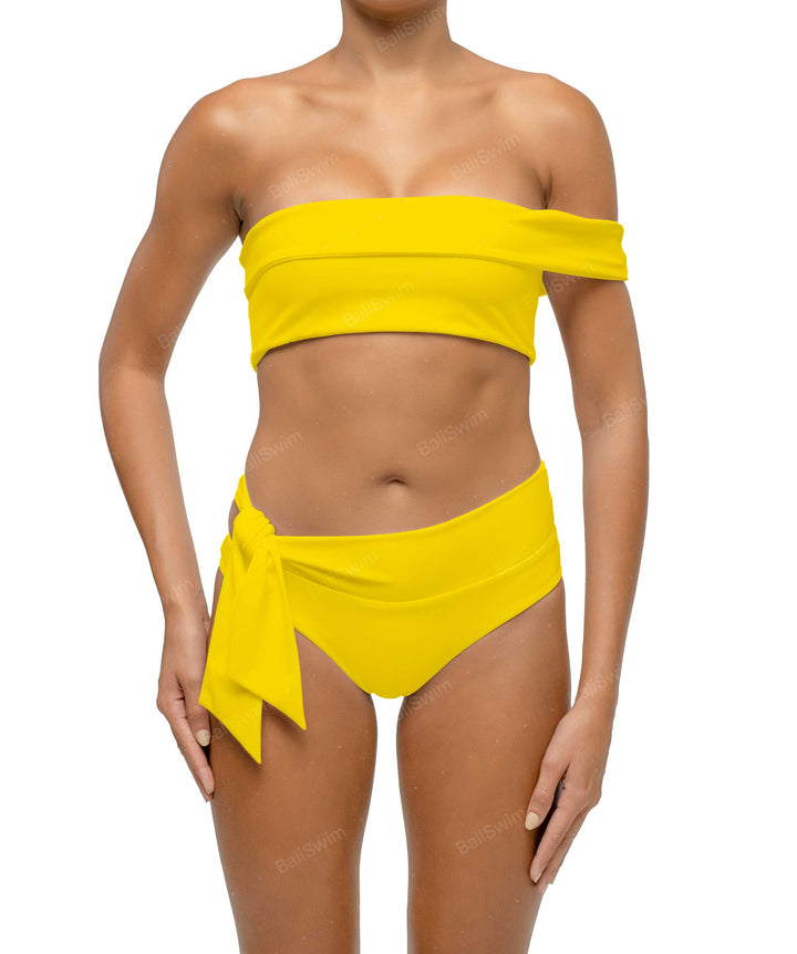 BSWS-T125 Asymetrical Off the Shoulder Bikini Top