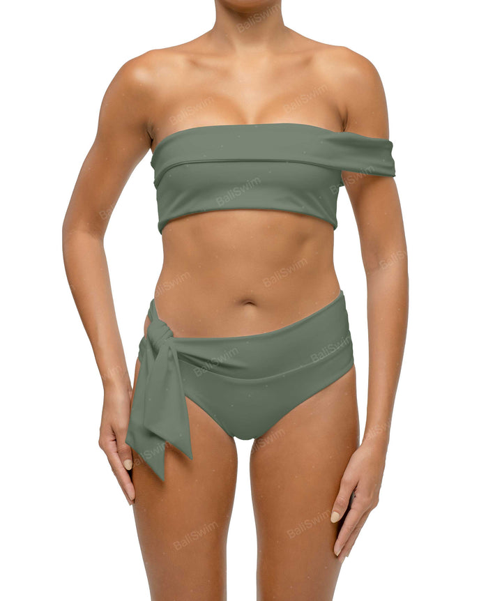BSWS-T125 Asymetrical Off the Shoulder Bikini Top