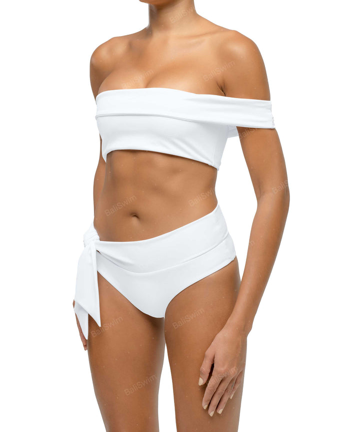 BSWS-T125 Asymetrical Off the Shoulder Bikini Top