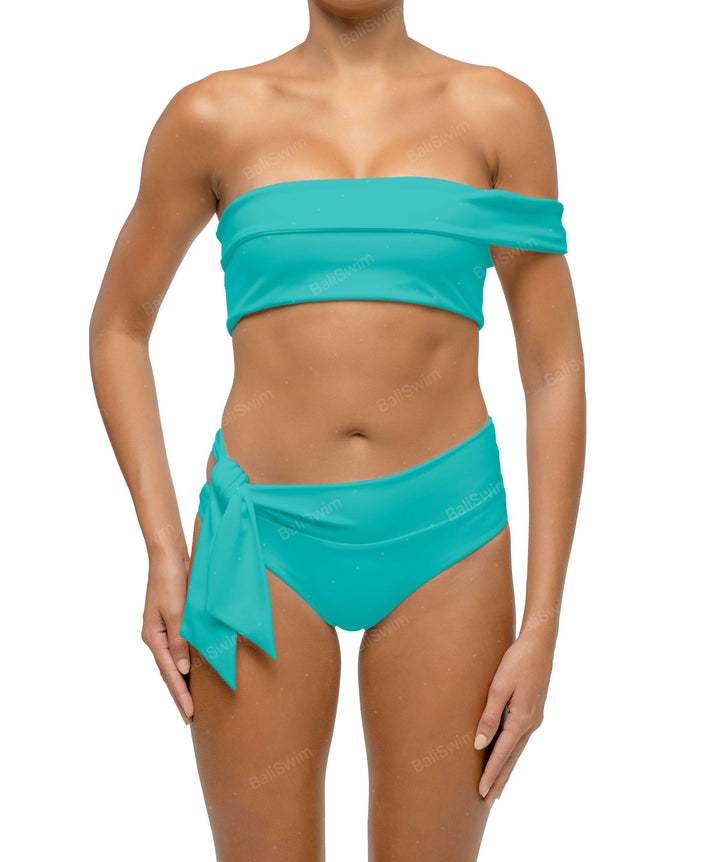BSWS-T125 Asymetrical Off the Shoulder Bikini Top