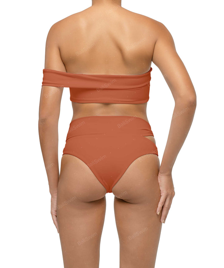 BSWS-T125 Asymetrical Off the Shoulder Bikini Top