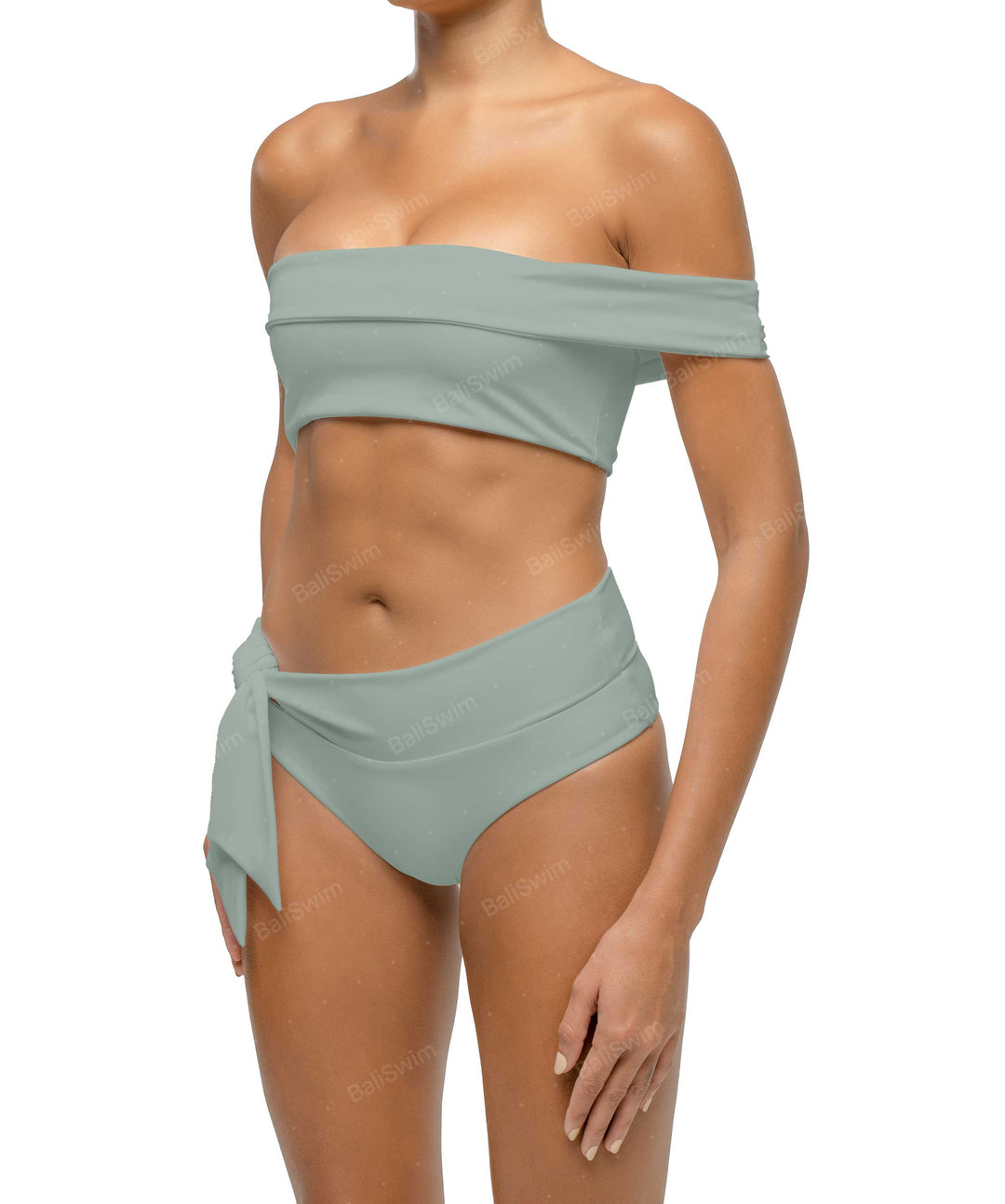 BSWS-T125 Asymetrical Off the Shoulder Bikini Top