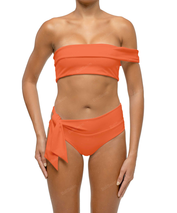 BSWS-T125 Asymetrical Off the Shoulder Bikini Top