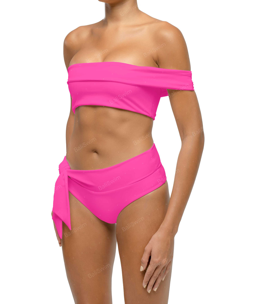 BSWS-T125 Asymetrical Off the Shoulder Bikini Top