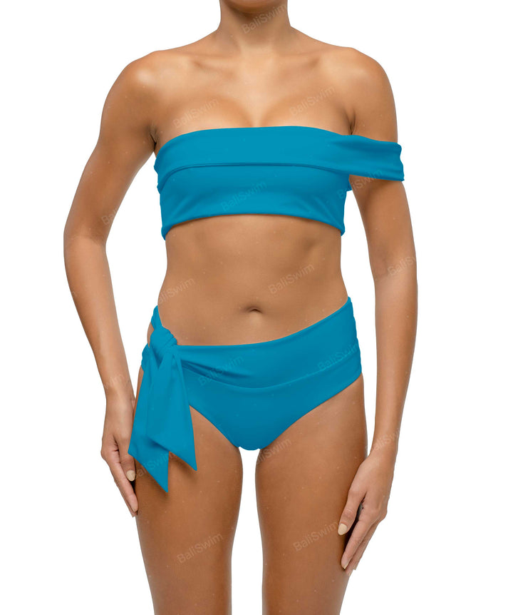 BSWS-T125 Asymetrical Off the Shoulder Bikini Top