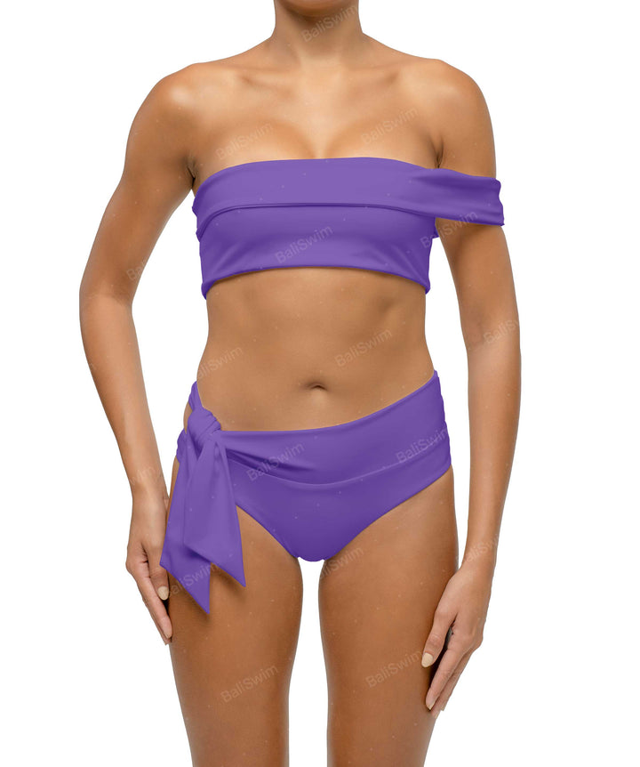 BSWS-T125 Asymetrical Off the Shoulder Bikini Top