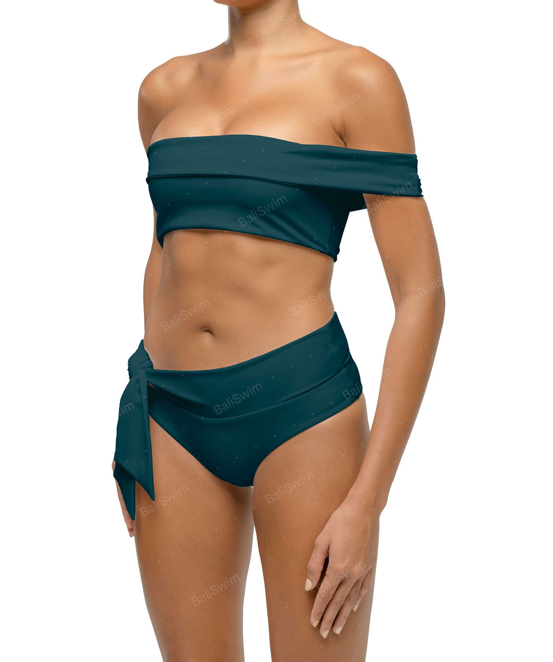BSWS-T125 Asymetrical Off the Shoulder Bikini Top