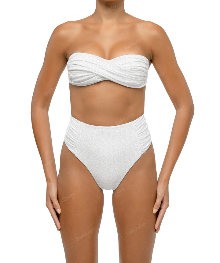 BSWS-B127 Ruched High Waist Bikini Bottom