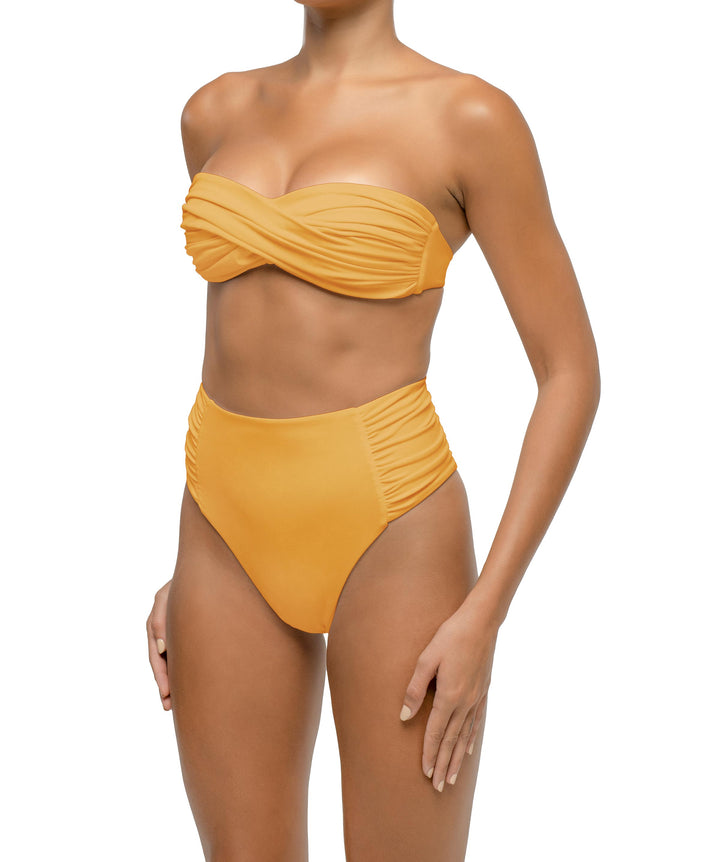 BSWS-T127 Shirred Twisted Front Bandeau Top