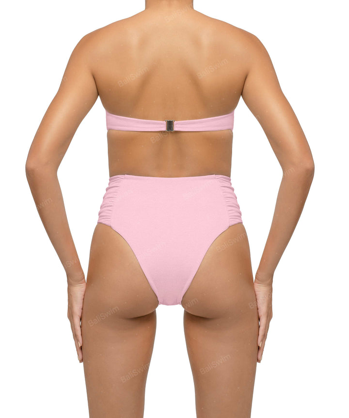 BSWS-B127 Ruched High Waist Bikini Bottom
