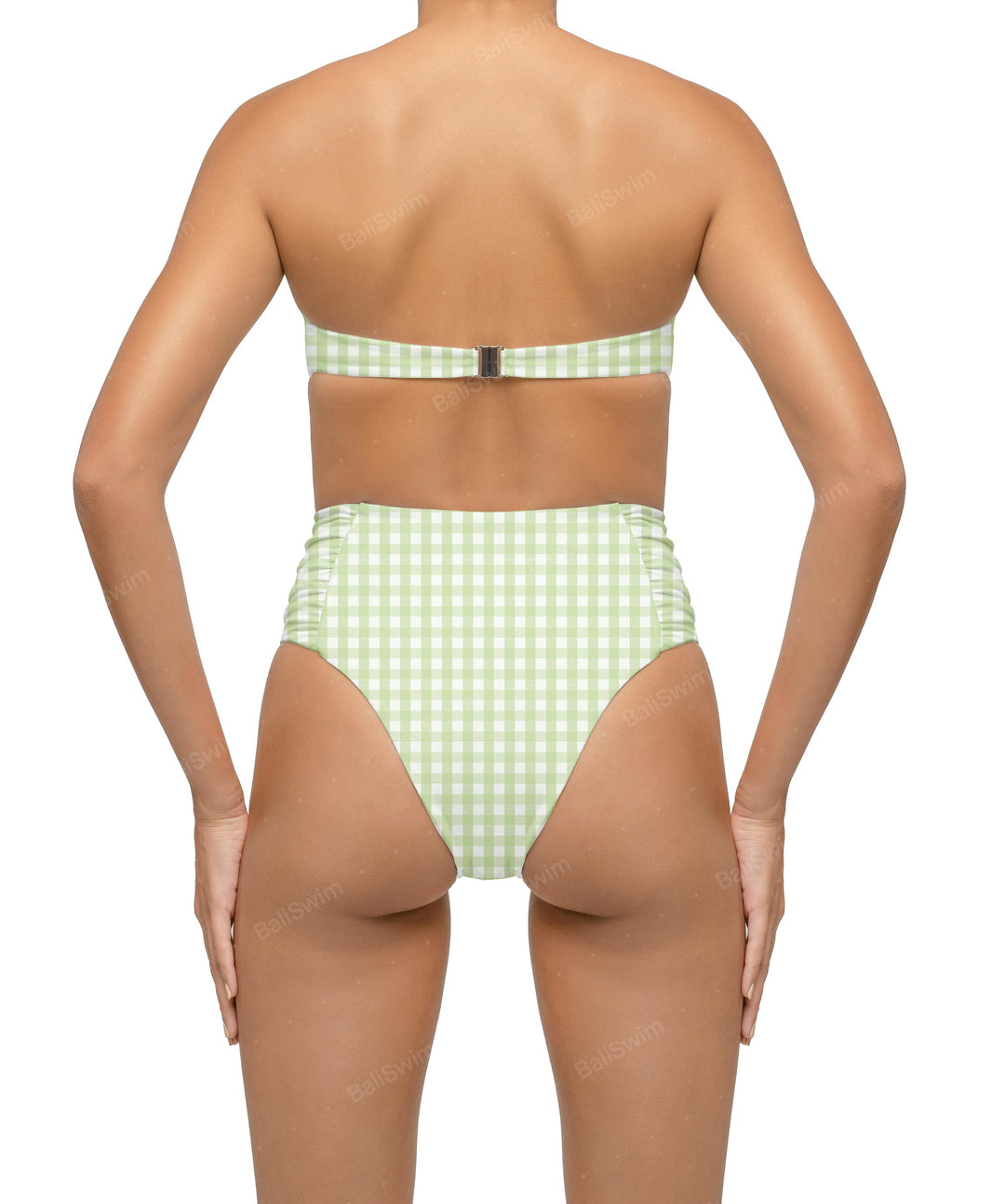 BSWS-B127 Ruched High Waist Bikini Bottom
