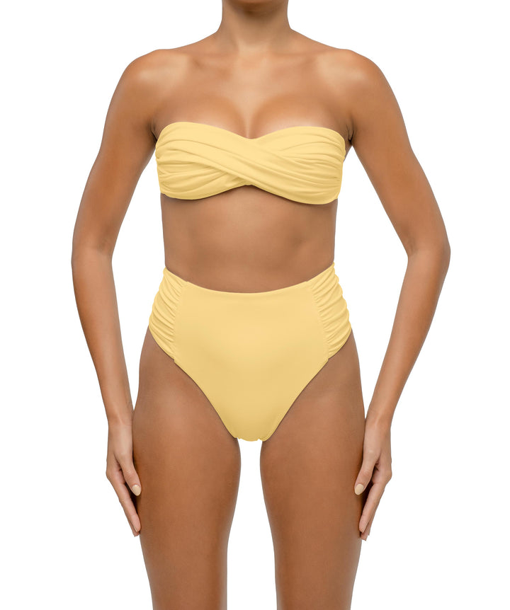 BSWS-T127 Shirred Twisted Front Bandeau Top