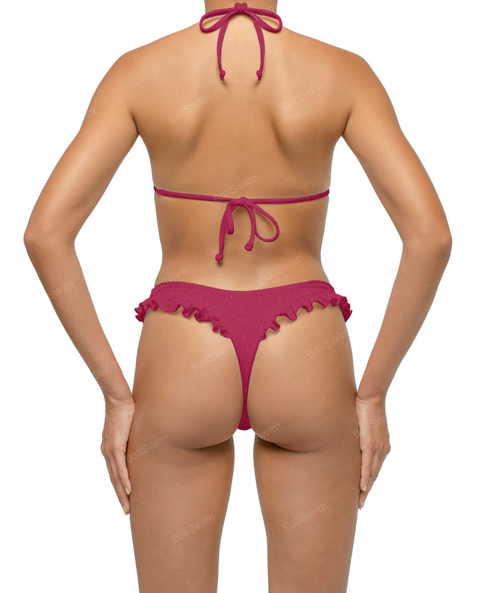 BSWS-T130 Ruffle Triangle Bikini Top