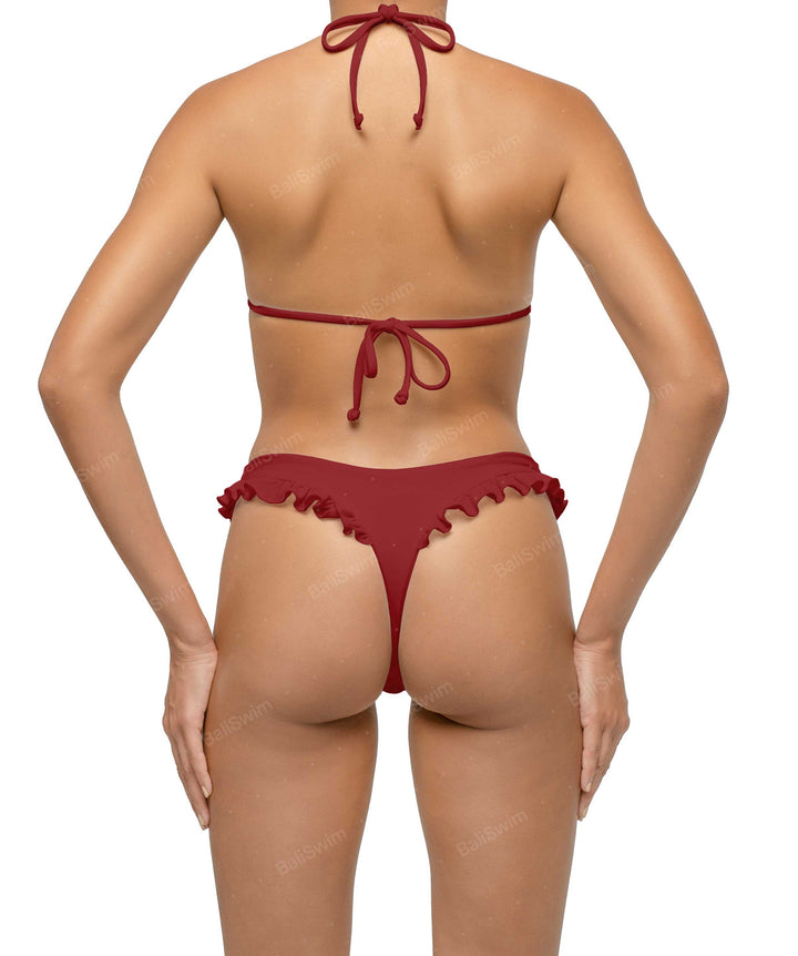 BSWS-T130 Ruffle Triangle Bikini Top