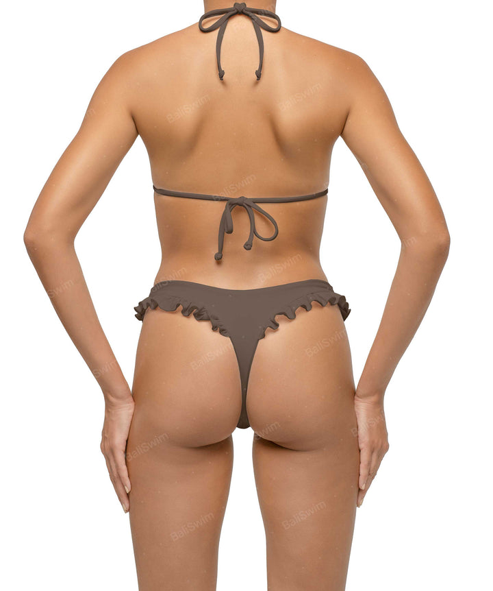 BSWS-T130 Ruffle Triangle Bikini Top