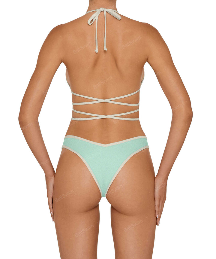 BSWS-B135 V Ruched Bottom With Binding