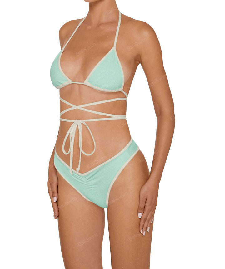 BSWS-B135 V Ruched Bottom With Binding