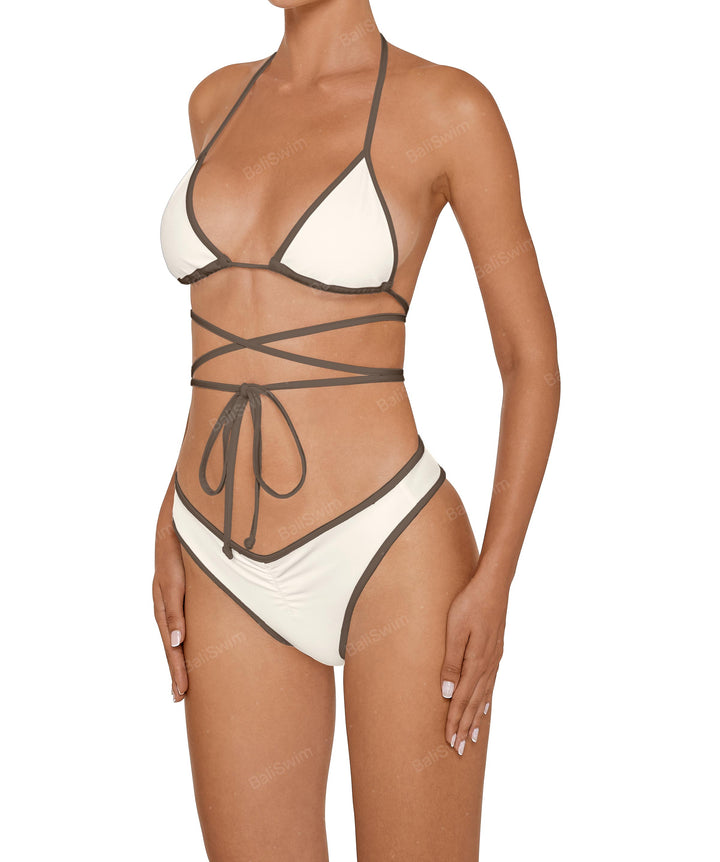 BSWS-B135 V Ruched Bottom With Binding