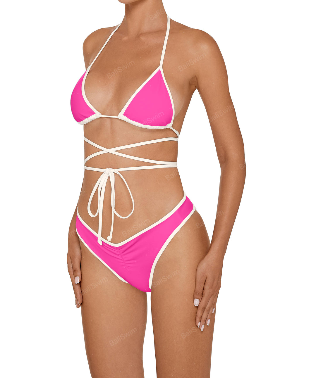 BSWS-B135 V Ruched Bottom With Binding