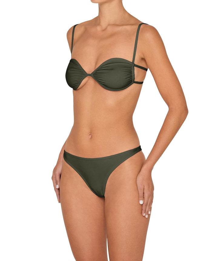 BSWS-T142 Binding Ruched Bralette Top