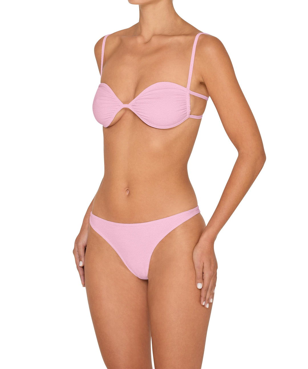 BSWS-T142 Binding Ruched Bralette Top