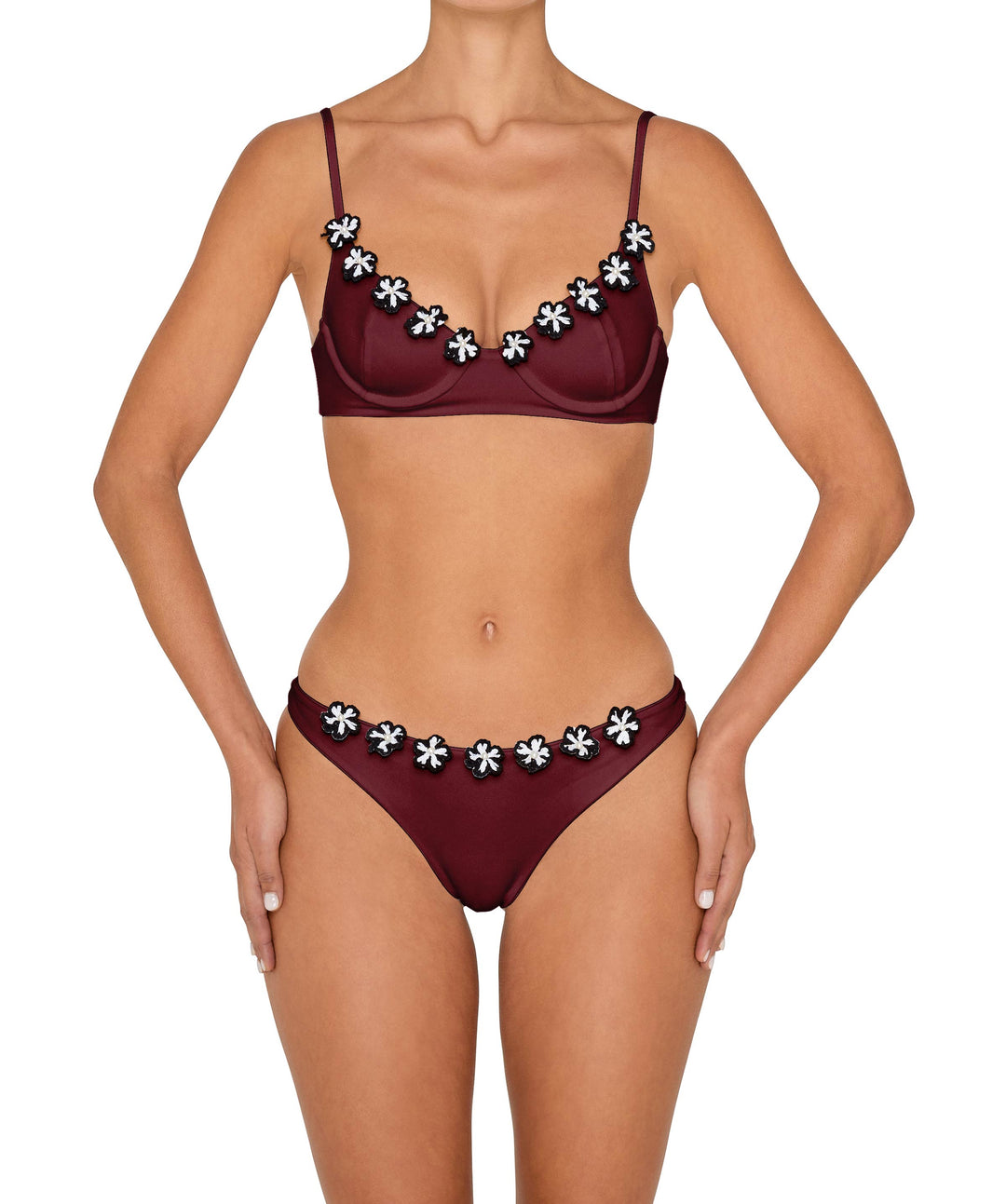 BSWS-T147 Underwire Top With Flower Crochet