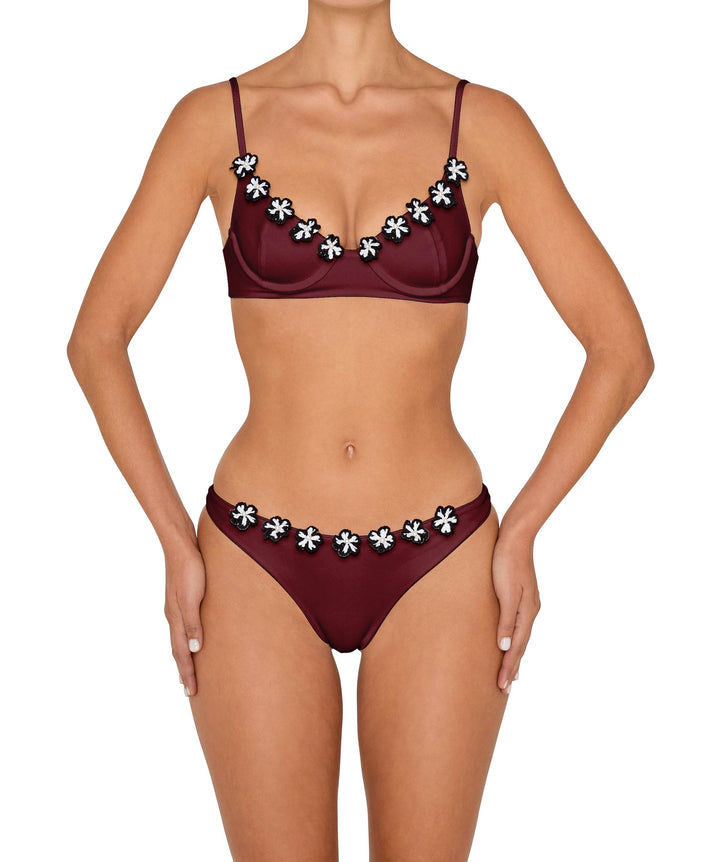 BSWS-T147 Underwire Top With Flower Crochet