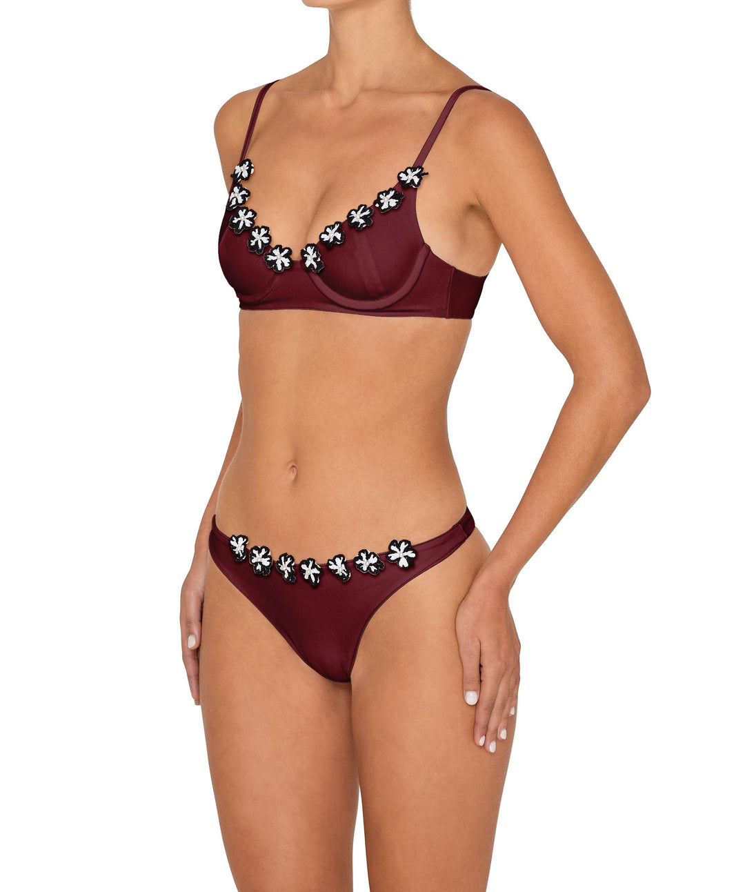 BSWS-T147 Underwire Top With Flower Crochet