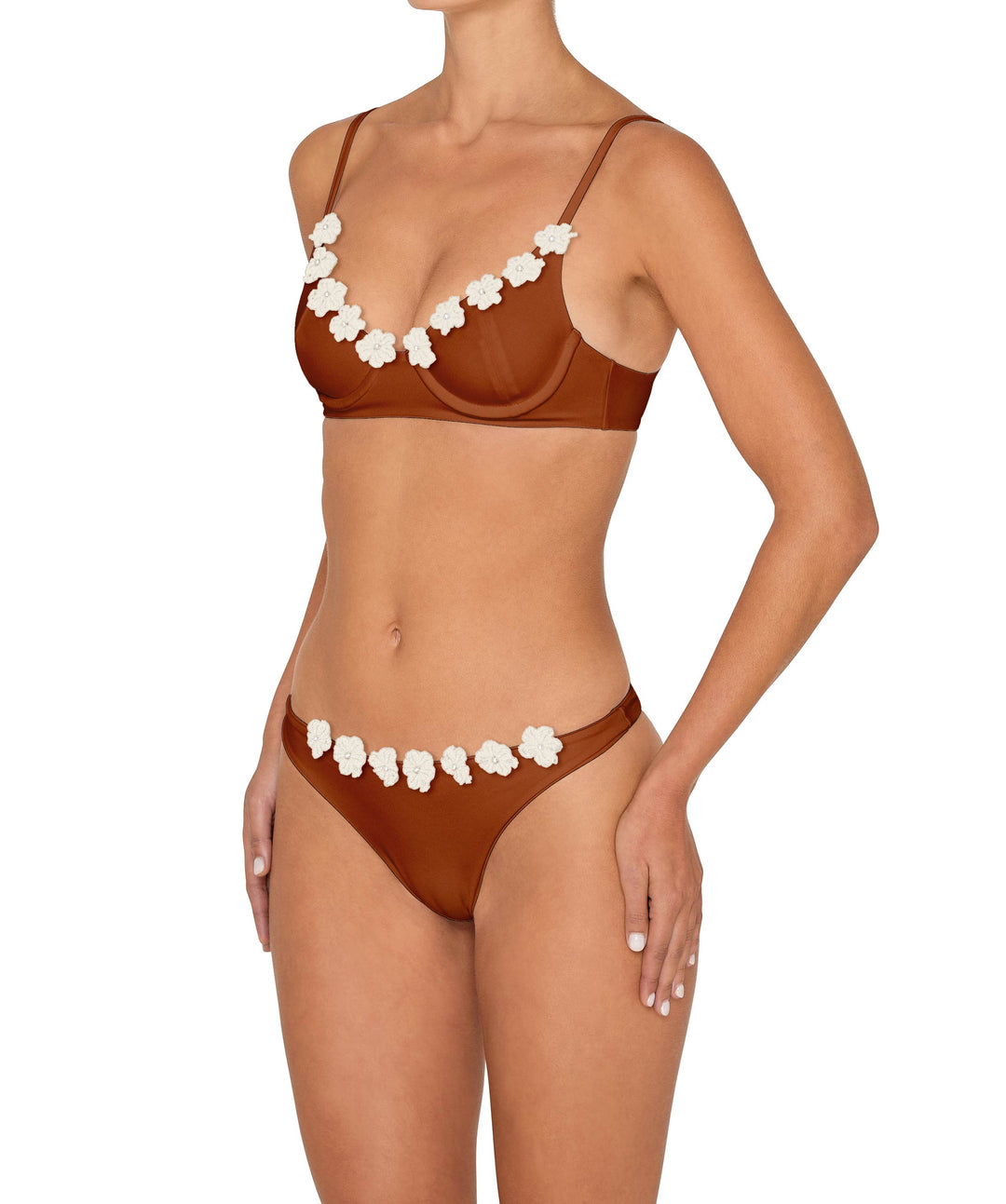 BSWS-T147 Underwire Top With Flower Crochet