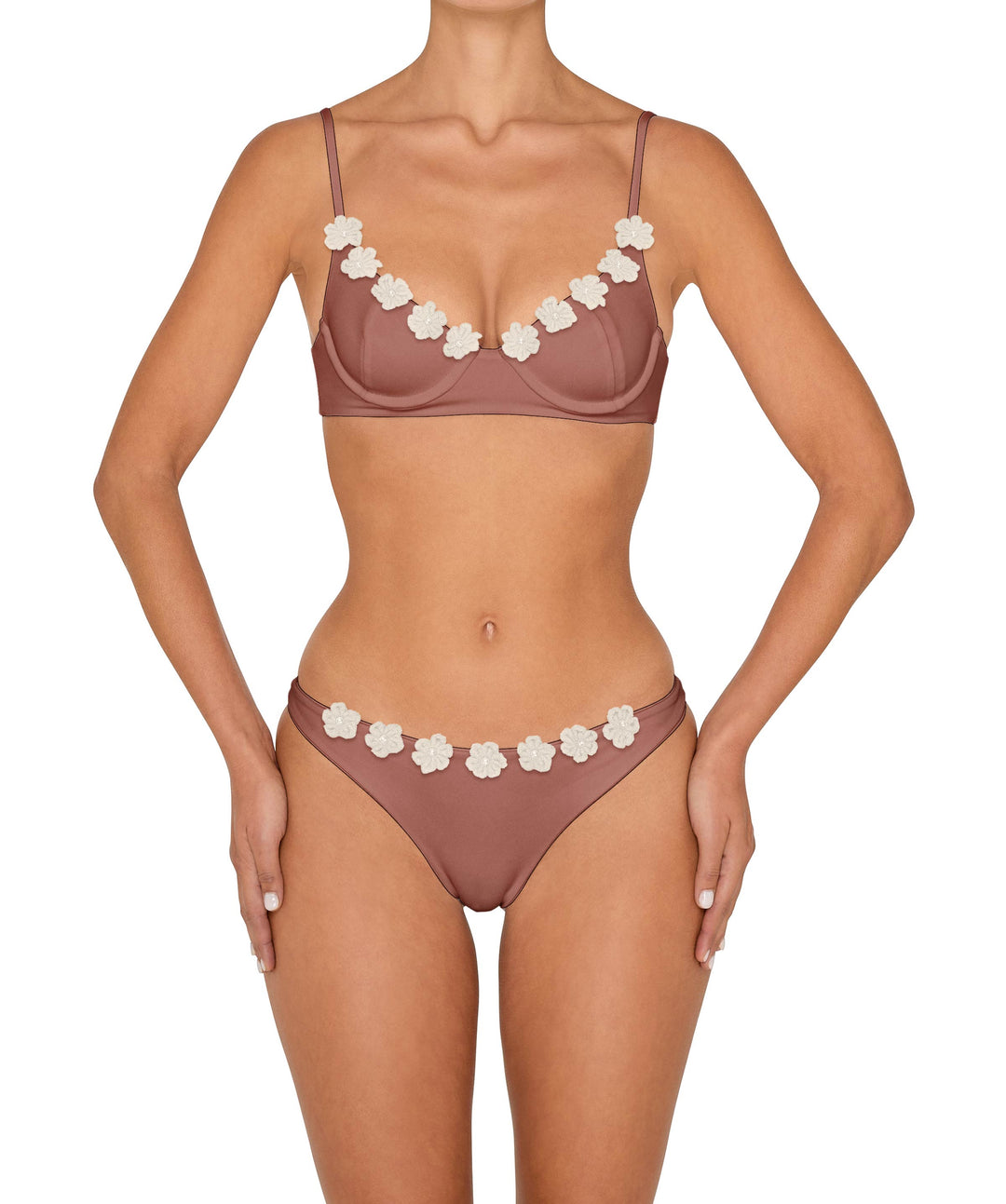 BSWS-T147 Underwire Top With Flower Crochet