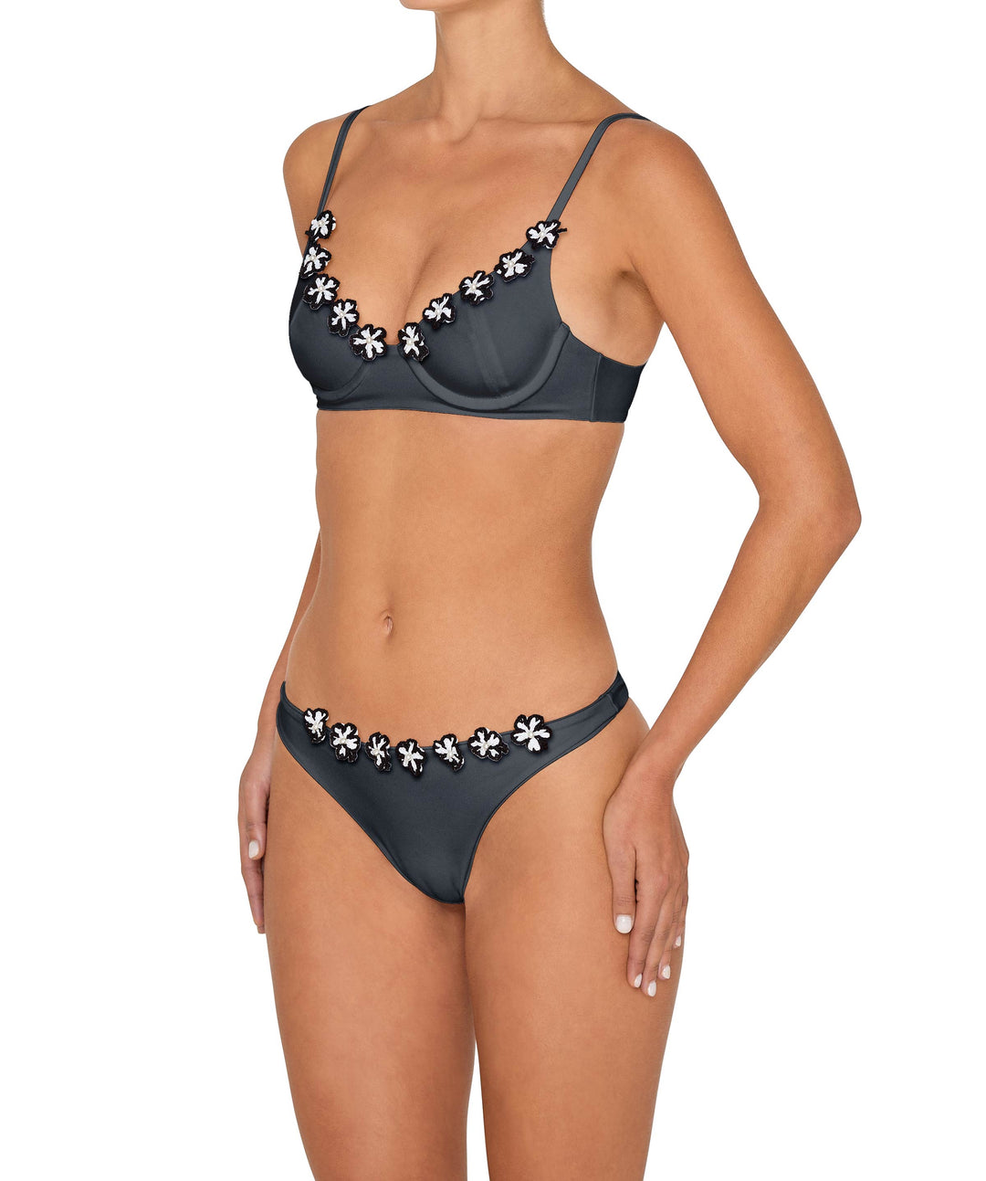 BSWS-T147 Underwire Top With Flower Crochet