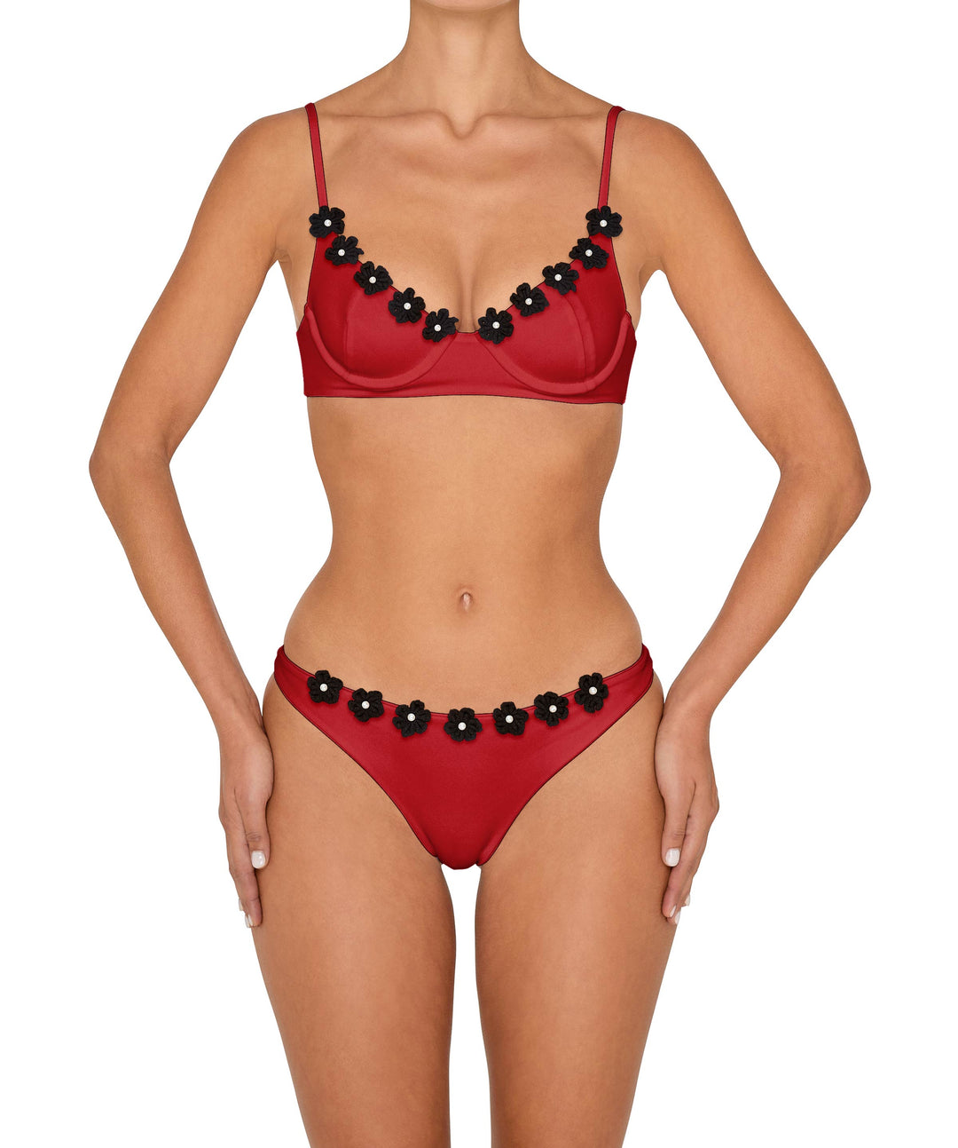 BSWS-T147 Underwire Top With Flower Crochet