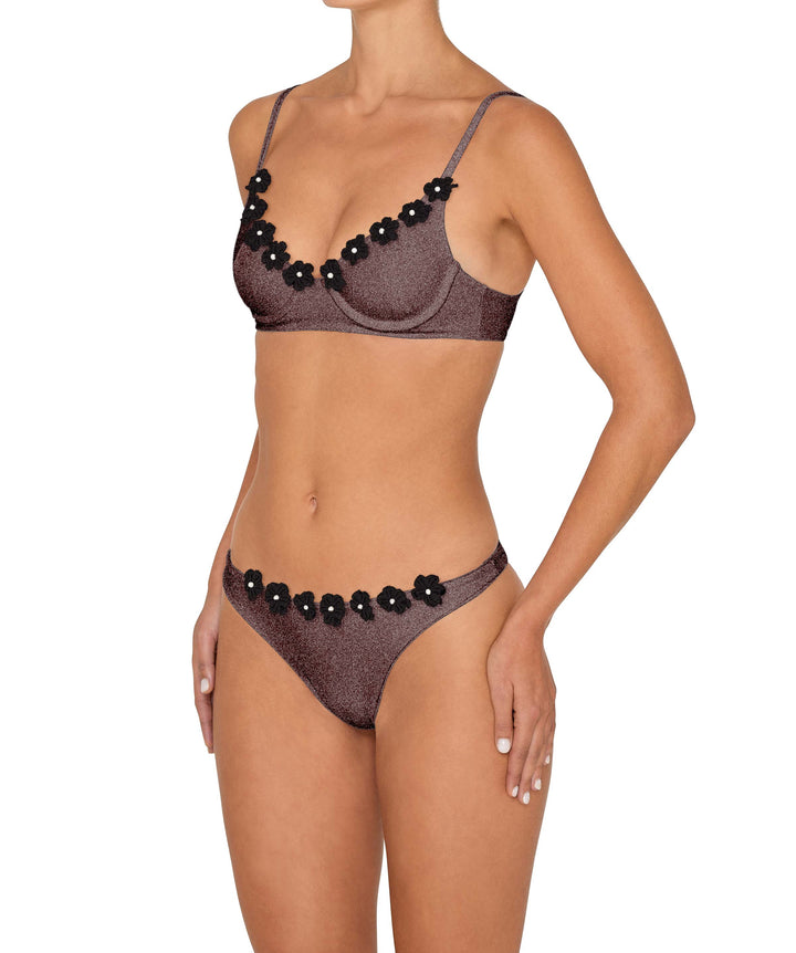 BSWS-T147 Underwire Top With Flower Crochet