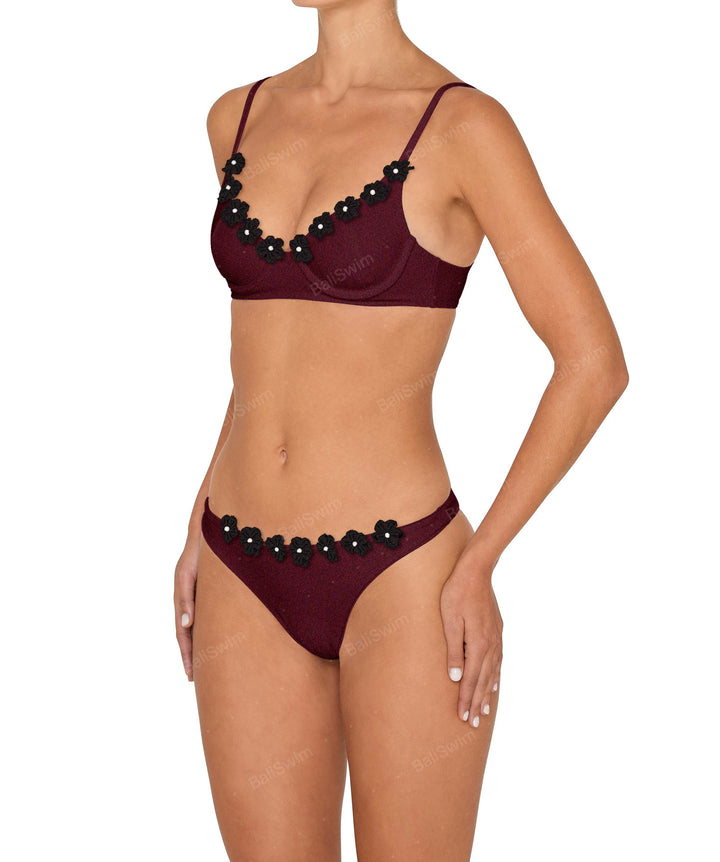 BSWS-T147 Underwire Top With Flower Crochet