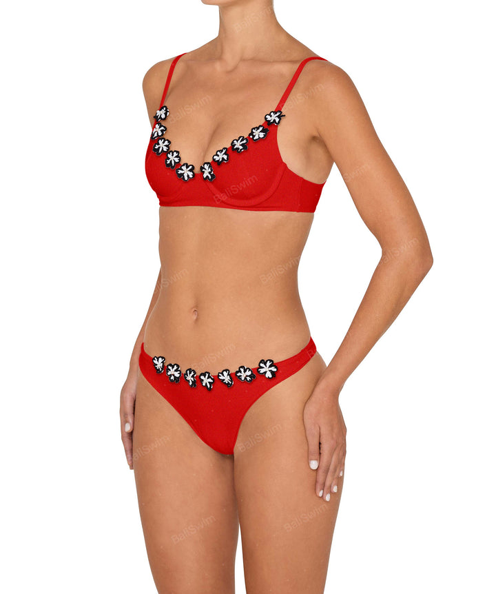 BSWS-T147 Underwire Top With Flower Crochet