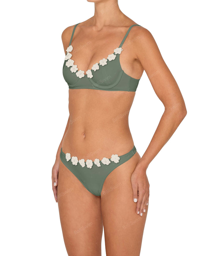 BSWS-T147 Underwire Top With Flower Crochet