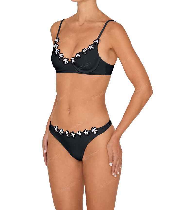 BSWS-T147 Underwire Top With Flower Crochet