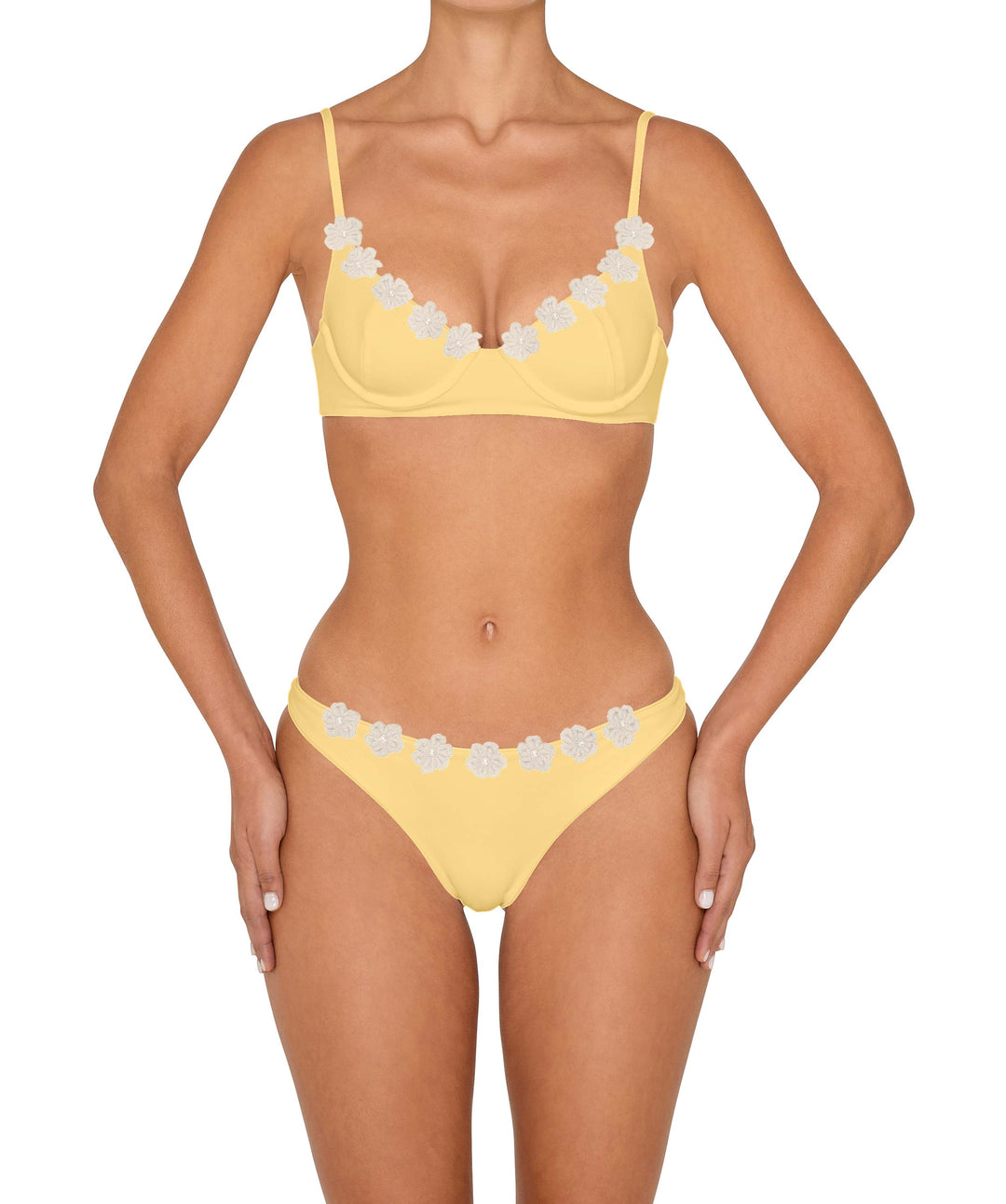 BSWS-B147 Classic Seamless Bottom With Flower Crochet