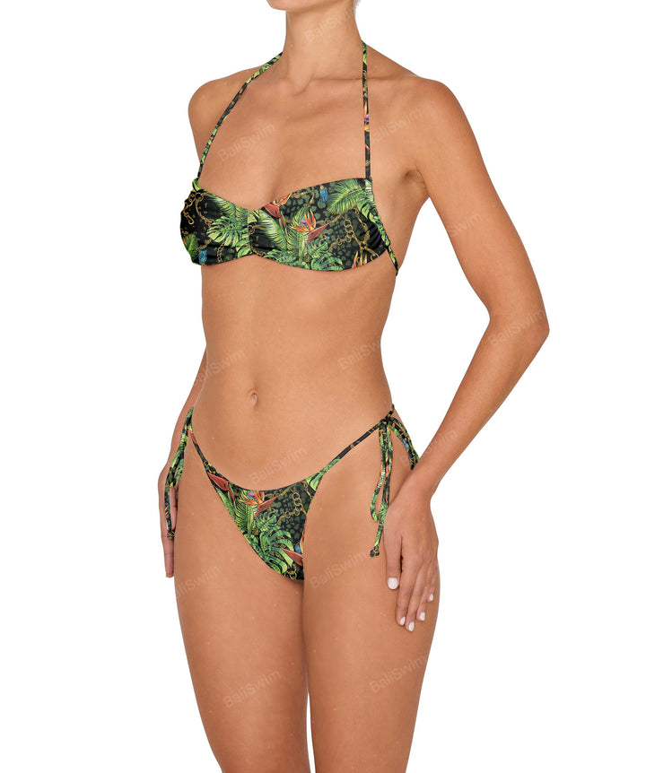 BSWS-T151 Side Tunnel Shirred Bandeau Tie Top