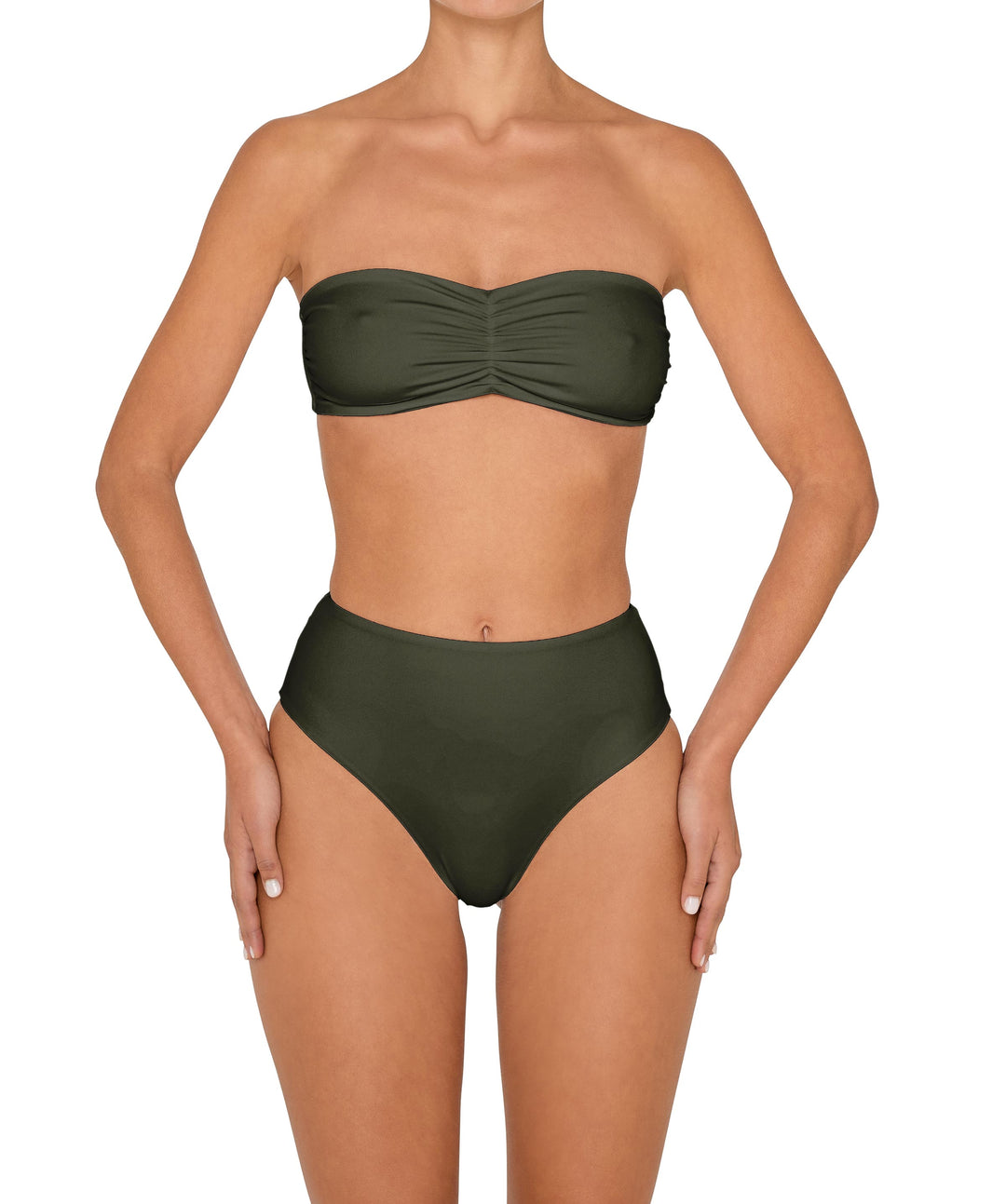 BSWS-T152 Center Front Shirred Bandeau Top
