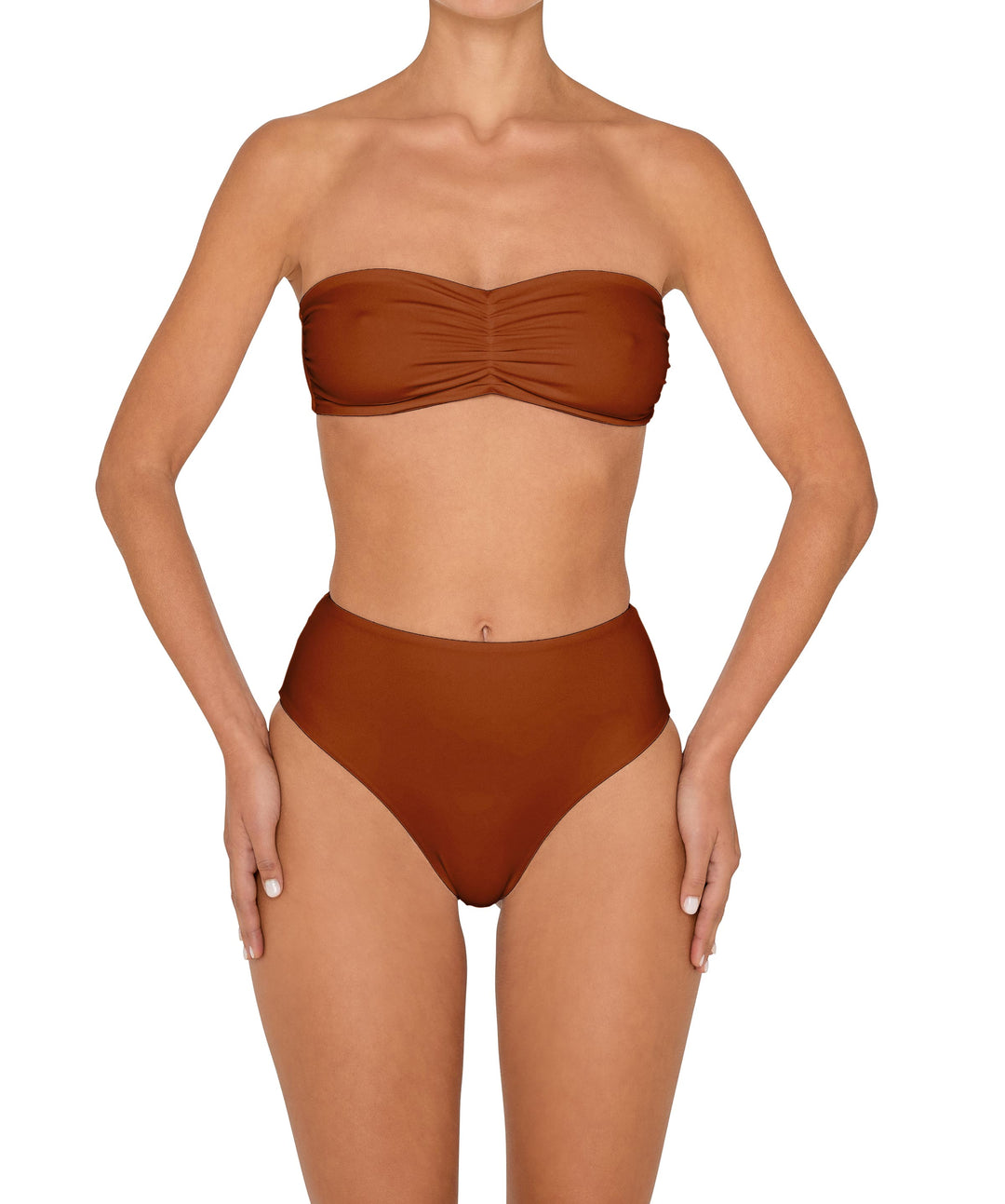 BSWS-T152 Center Front Shirred Bandeau Top